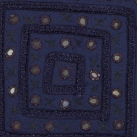 New Navy Blue Boho Embroidered covers (Set of 2) - Picture 11 of 15